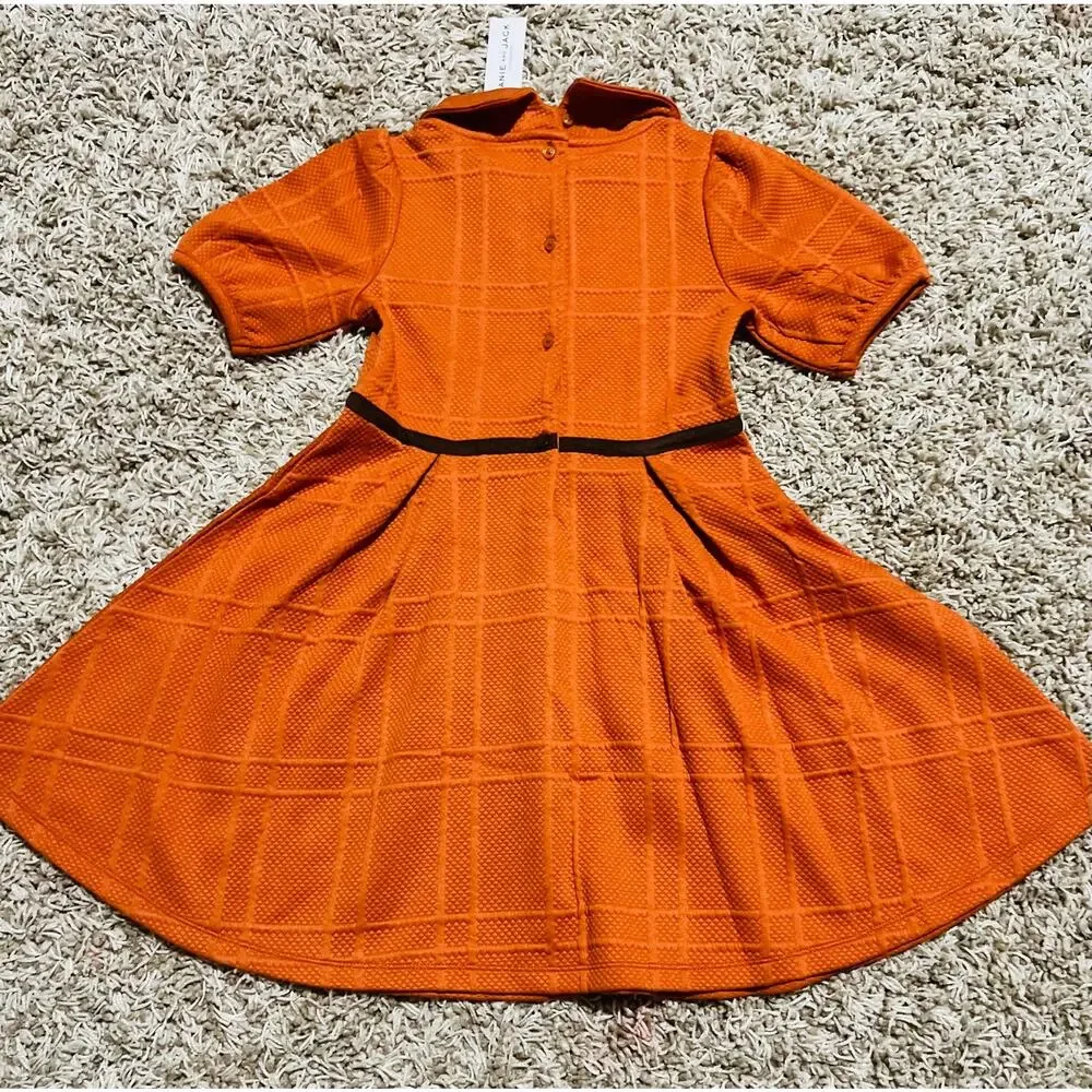 NWT❤️Janie and Jack Quilted Puff Sleeve Jacquard Dress sz8